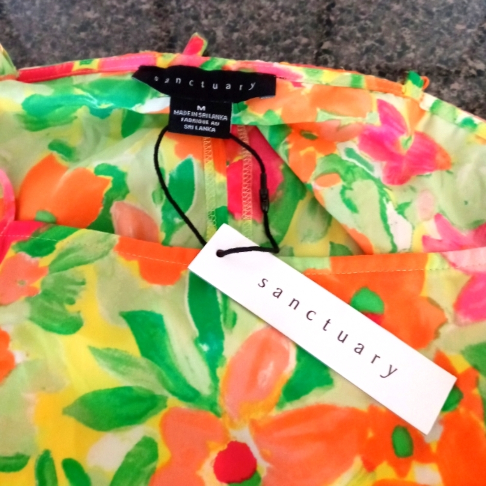 NWT SANCTUARY FLORAL SATIN CAMISOLE SIZE M - Picture 9 of 10